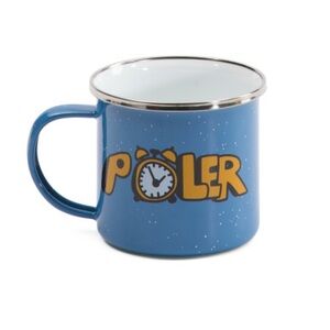 Poler Blue and Gold Enamel Mug